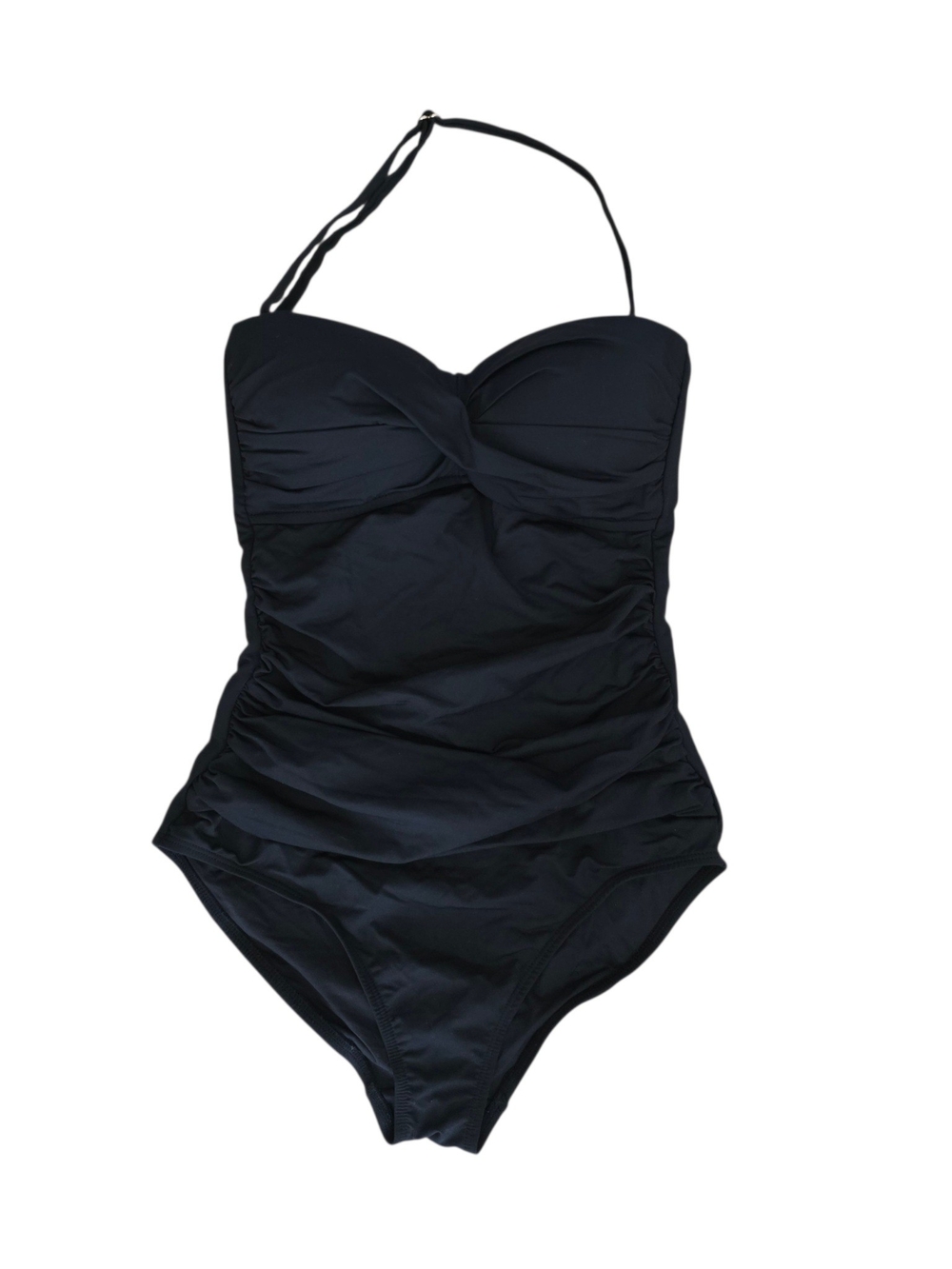 Anne Cole Black One-Piece Ruched Swimsuit with Removable Halter Strap 6